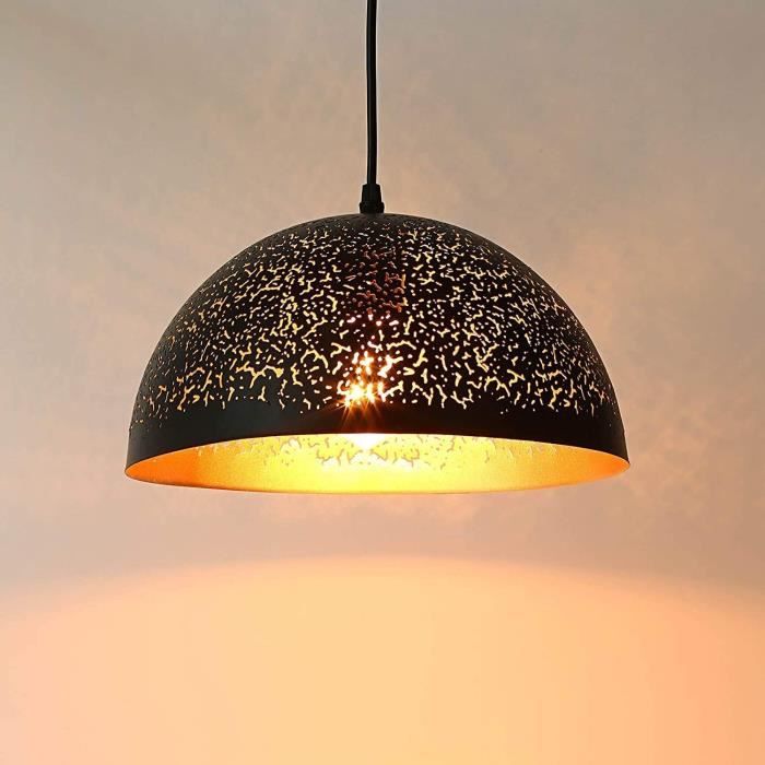 FREEDL Vintage Industriel Lampe Suspension Noir Suspension Luminaire Cuisine  Bois Lustre Suspension avec 39 Pouces Câble de Suspension Réglable  Géométrique Edison Plafonnier pour Salon : : Luminaires et  Éclairage