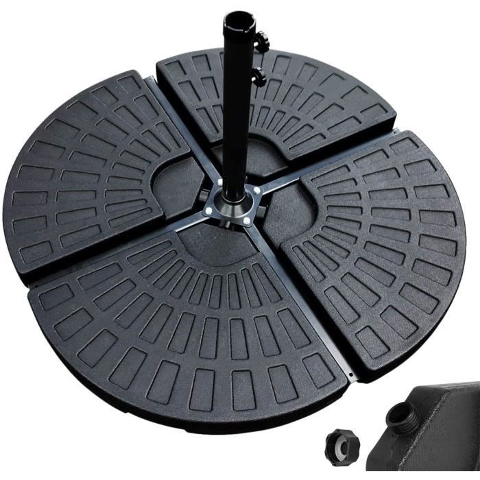 Pied De Parasol Yaheetech à Remplir D'eau Ou Sable - Pour Mâts 38/48mm - Stable Et Antidérapant