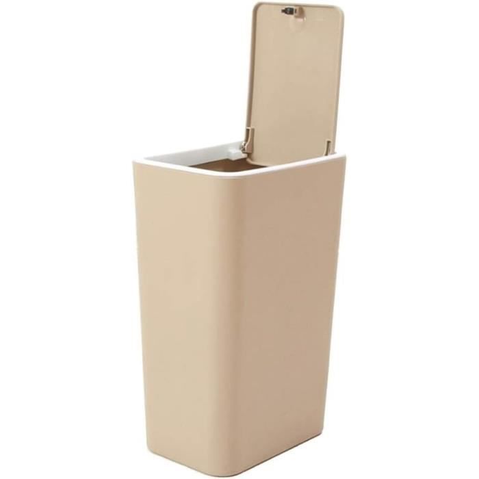Poubelle Murale Suspendue BESTYASH - Petit Bac à Déchets Pour Cuisine Ou Salle De Bain - Fixation Sans Perçage, Design Compact