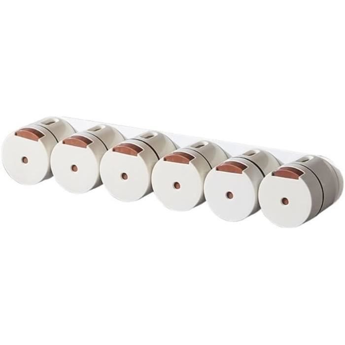 Lot De 2 Étagères Magnétiques Épices Frigo - Support Mural Condiments Avec Crochets Et Porte-Serviettes, Blanc, 3kg Charge Max