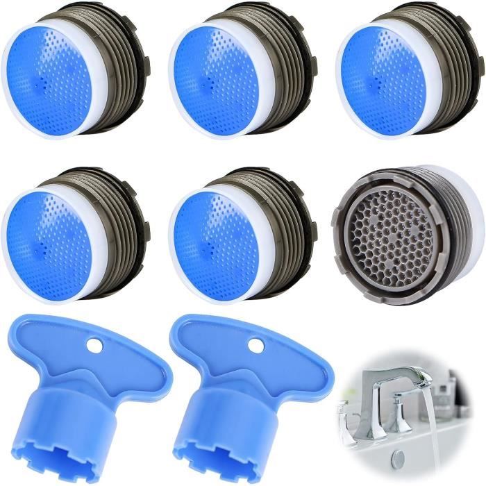Set accessoires,Aérateur économiseur d'eau pour robinet de salle de bain en  porcelaine,filet à bulles pour - 8L-minute-22MM