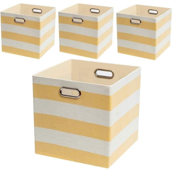 Boîtes De Rangement Tissu,25x25x25cm Paniers De Rangement