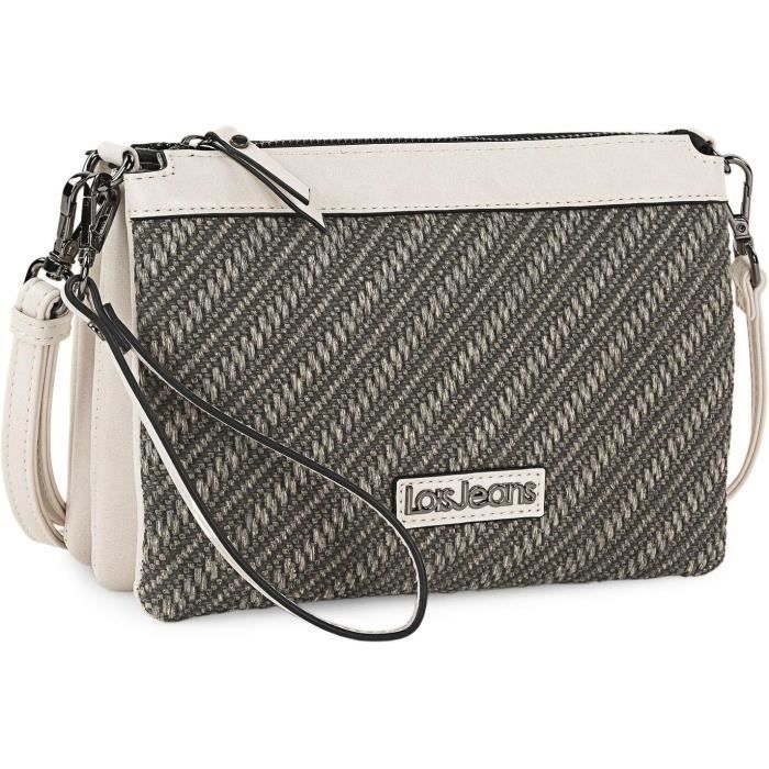 Sac à Bandoulière Femme Sportif Grande Frange - Sac Banane Noir Avec Pochon Amovible, Bandoulière Réglable, Grande Capacité, Polyuréthane