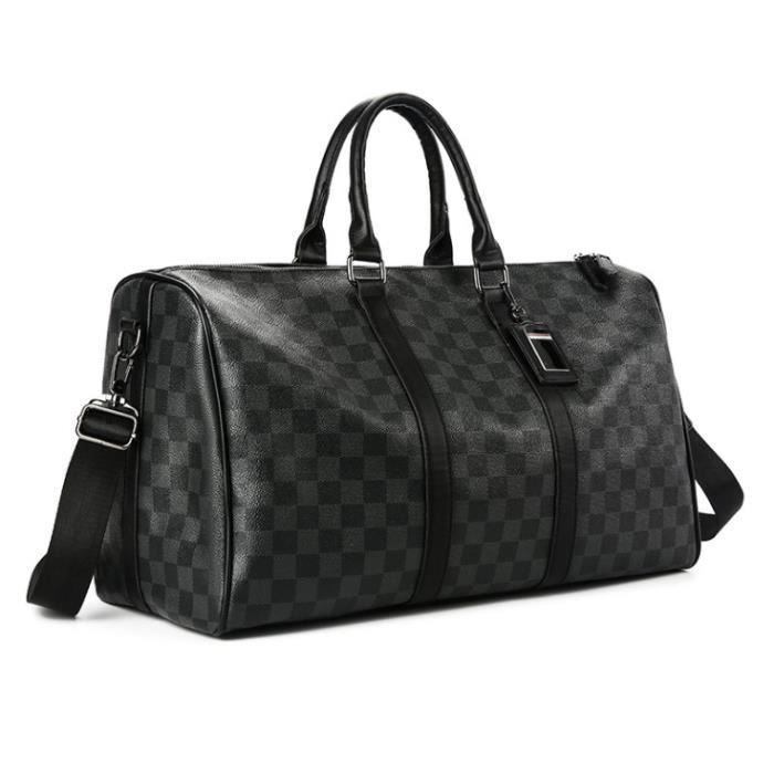 Grande capacit?� Voyage Sac PU cuir Mode Imperm?�able Weekend Sport Duffel Sacs pour Hommes et 