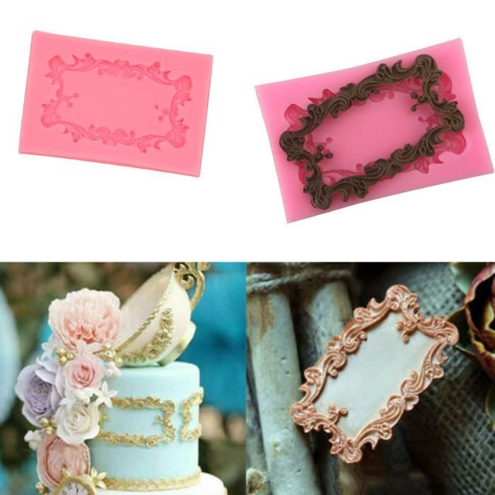 Cadre Miroir Vintage Silicone Fondant Moule Gateau Decor Sucre Glace Moule De Cuisson Veberge751 Achat Vente Moule Cadre Miroir Vintage Silicone Cdiscount
