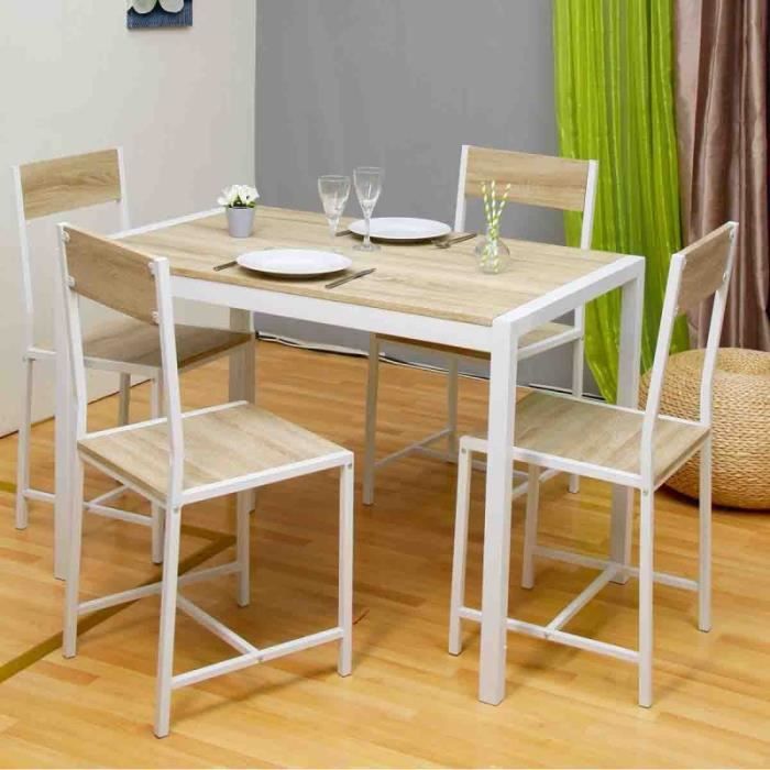 Coin repas cuisine table et 4 chaises  Cdiscount Maison