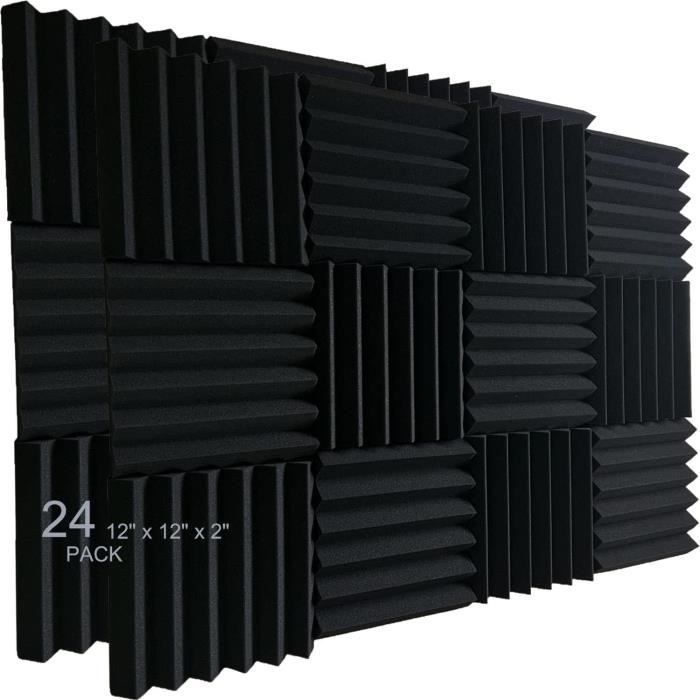 24 Pack 30×30×2,5 cm 12 X 12 X1 akoestische panelen