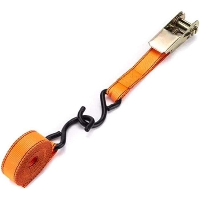 Sangle Cliquet 4 Sangles De Tension CLIUNT Avec Cliquet - 2,5cm X 2m, 800kg Charge, Polyester, Pour Voiture, Moto, Camping Sangles Transport Moto