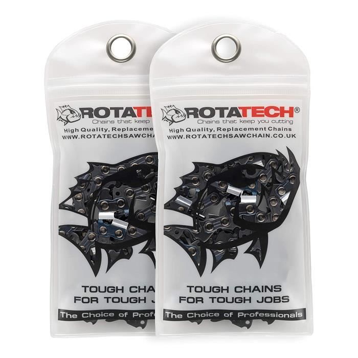 Lot De 2 Chaînes De Tronçonneuse 40 Cm - 1,3 Mm / 3/8 / 57 Maillons Pour Florabest FKS 2200 E3