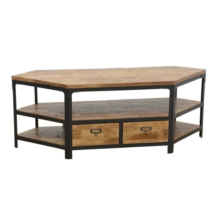 meuble tele angle industriel