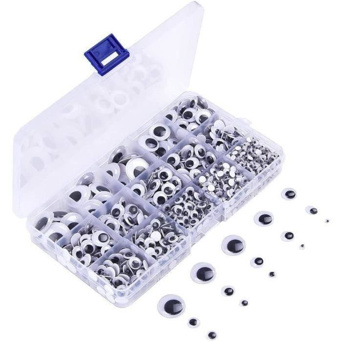 50 Yeux Mobiles Autocollants 14mm FANGZIDM - Pour Bricolage, Jouets Et Scrapbooking