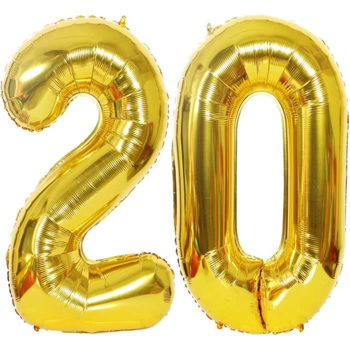 Ballon chiffre anniversaire 20 ans Men Bières - Forfait fête Snoes Ballons  Cheers 