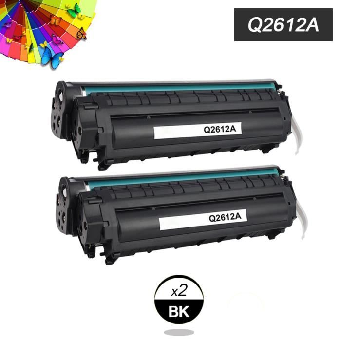 2 X Hp 1012 Imprimante Cartouche Hp 1020 Compatible Cartouche Toner 2612a Hp 1015 Mono Imprimante Laser Prix Pas Cher Cdiscount