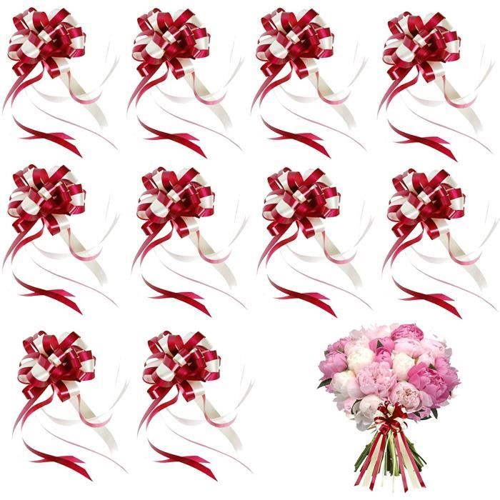 20 Nœuds Ruban Blanc Organza - Pour Cadeaux, Mariage, Décoration Antenne Voiture