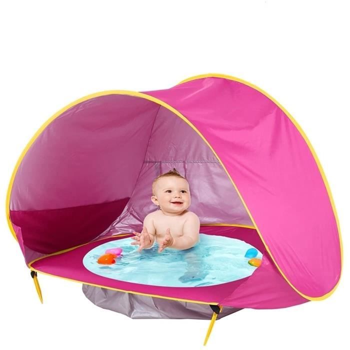 Tente de Jeu pour bébé avec Tente de Protection Contre Le Soleil Anti-UV très Convenable pour Les Vacances à la Plage Sanqing Tente de Plage pour bébé 