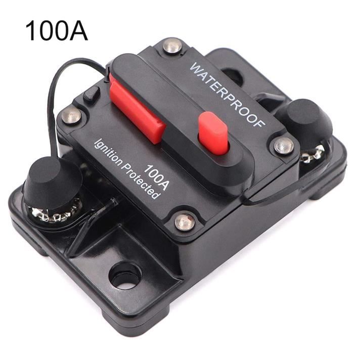 Disjoncteur Étanche 100A Avec Réinitialisation Manuelle - Fusible Audio Voiture Camion Bateau Marin RV 12-24V