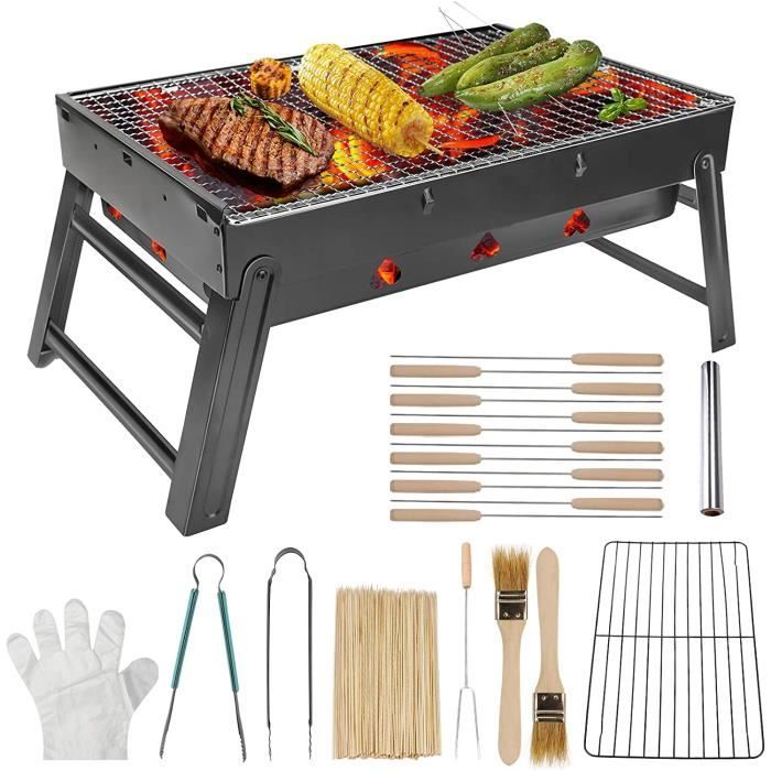 Yiustldd Gril BBQ Portable Sans Fumée - Four BBQ Coréen Japonais 37x20x16cm