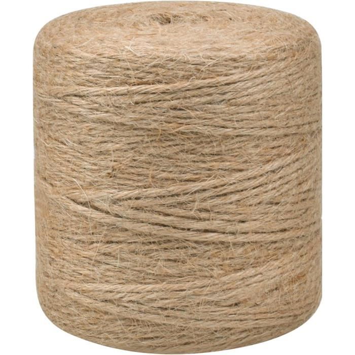 Ficelle De Jute Naturelle - 1000 Mètres Pour Jardin, Déco Et Emballage Cadeau