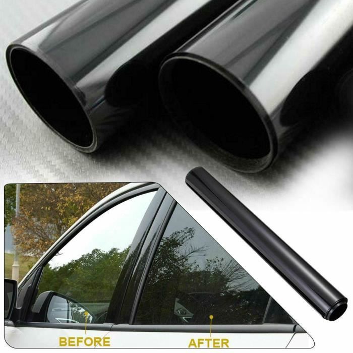 Film Solaire De Qualité 3m x 76cm, Teinté 1% VLT Noir Ultra pour VITRE FENETRE Film Solaire De Qualité 3m x 76cm, Teinté 1% VLT Noir Ultra pour VITRE FENETRE