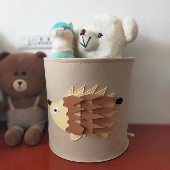 Panier De Rangement En Feutre Pliable - Déco Enfant Avec Motif éléphant Ou Lion