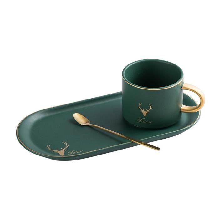Service à Thé Vintage Rose En Porcelaine Anglaise - Tasses Et Soucoupes Avec Cuillères Pour 2 Personnes