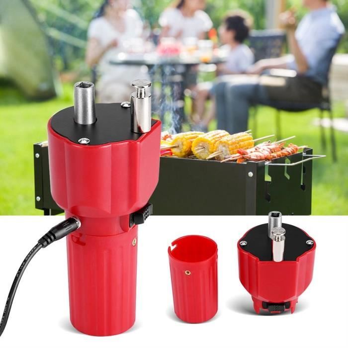 Moteur de Barbecue, Kit de Rôtisserie avec Moteur à Piles en Acier Inoxydable, Moteur de Tournebroche pour Les Pique-niques, Le Camping, Les Barbecues