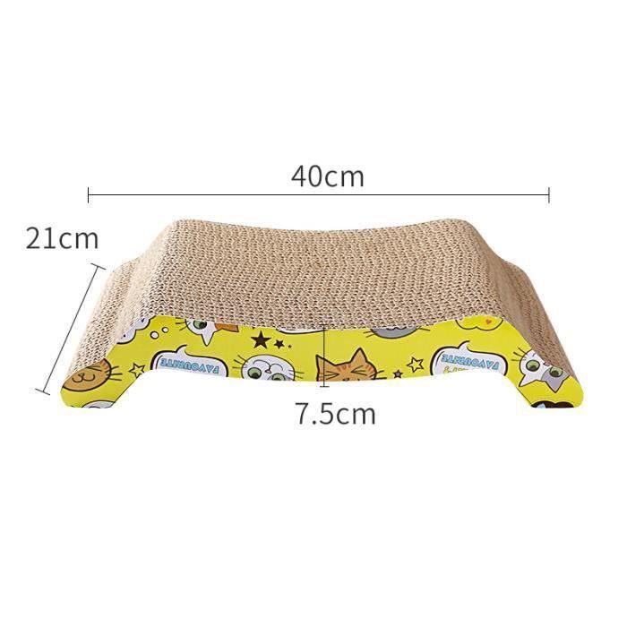 Tapis Griffoir Pour Chat 55x33 Cm En Sisal - Adhésif Puissant, Design Compact, Protège Meubles Et Sol - Jouet Interactif Avec Balle