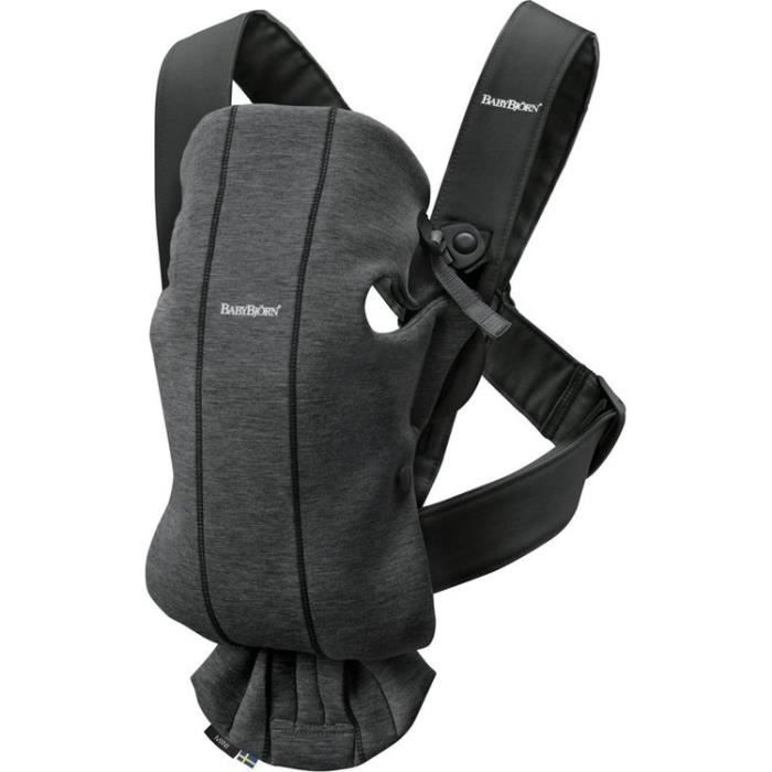 Porte-bébé Mini - BABYBJORN - Gris charbon - Physiologique - De 0 à 4 mois