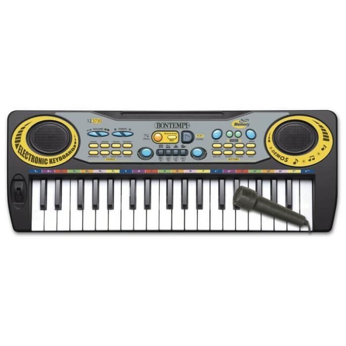Clavier Numérique Bontempi 49 Touches – 100 Sons, 100 Rythmes, 35 Morceaux Préenregistrés | USB, Métronome, Transposeur, Idéal Débutants