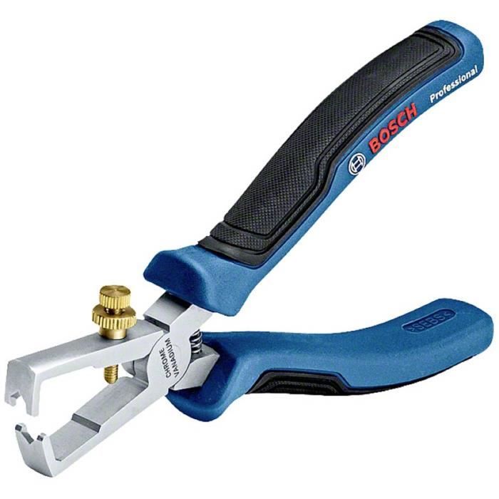 Bosch Professional 1600A01V03 Pince à dénuder Réglage fin, avec revêtement caoutchouc 0 à 10 mm²