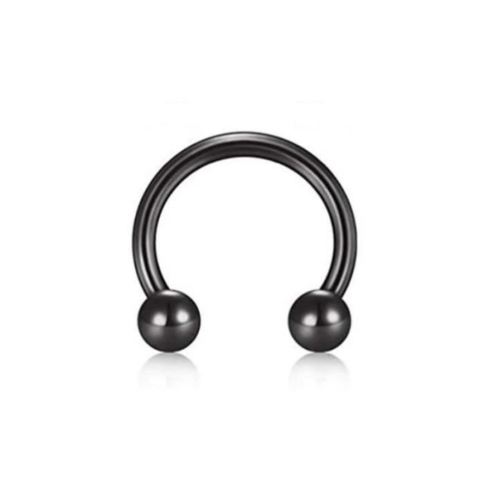 Clou De Nez (piercing) En Forme D'abeille - Émail Noir Sur Fond Doré - Acier Chirurgical 316L - Jauge 20G (0.8mm) - Neuf