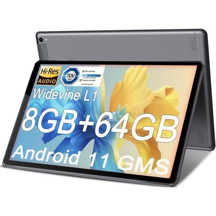 Tablette Tactile 10.6 Pouces Android 11,Octa-Core, 8Go RAM+64 Go