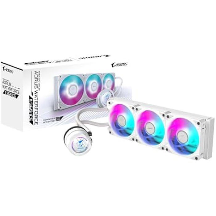 Gigabyte Refroidisseur de CPU Liquide AIO AORUS WATERFORCE II 360 Ice – 3 Ventilateurs ARGB 120 mm mécanisme dinterverrouillage