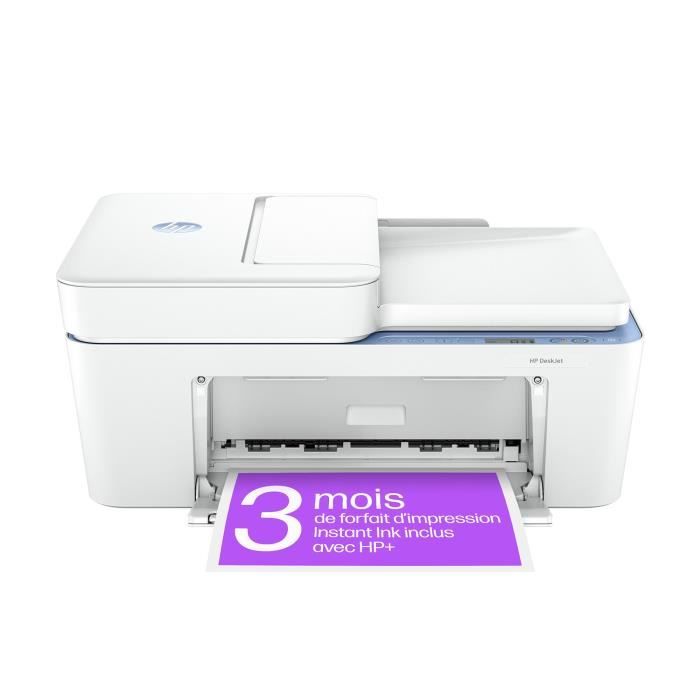 Imprimante tout-en-un HP Deskjet 4222e jet d'encre couleur Copie Scan - 3 mois d'Instant ink inclus avec HP+