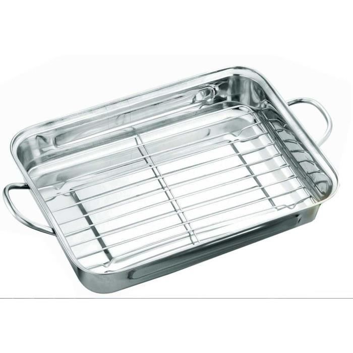Plat Four Acier Inoxydable 32cm Plaque à Rôtir Ovale Prima Kitchenware 32cm - Inox Avec Grille Amovible Plat Inox Four Plat Four Acier Inoxydable 32cm Plaque à Rôtir Ovale Prima Kitchenware 32cm - Inox Avec Grille Amovible Plat Inox Four