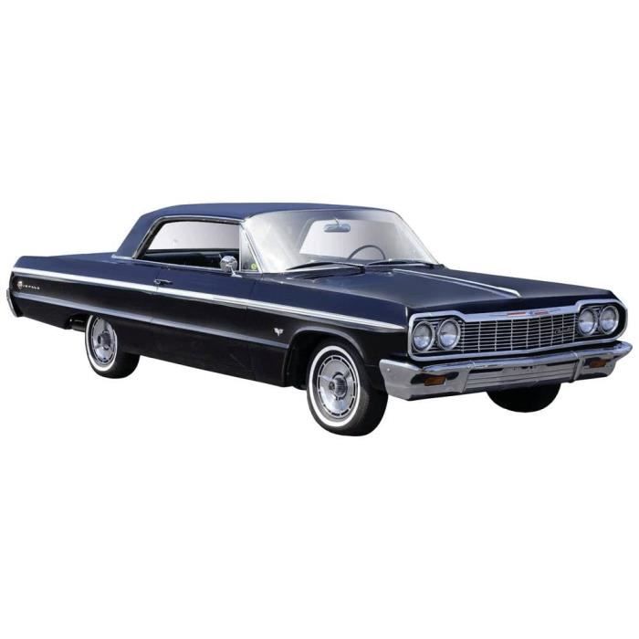 Modèle réduit de voiture - MAISTO - Chevrolet Impala 1964 - Bleu - Intérieur - Métal moulé par injection