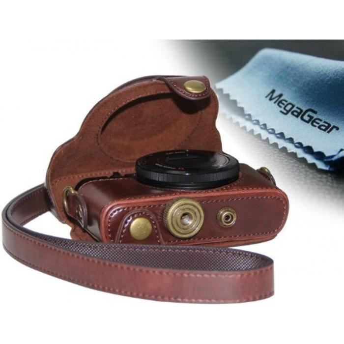 Étui Cuir Marron Fujifilm XF1 – Demi-boîtier Rigide Avec Sangle, Neuf