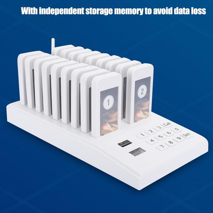 SINGCALL Système D'appel Sans Fil APE6900 - Système D'appel Sans Fil - Récepteur De Montre étanche Et Rechargeable - Pour Restaurant