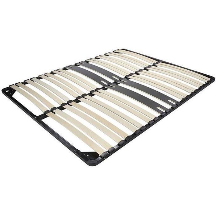 CAMA Sommier ergonomique à lattes avec zone lombaire renforcée 180X200 cm