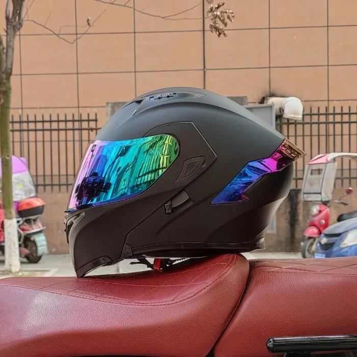 D'expériences de moto modulables à double visière,casque intégral,casque de course,approuvé par