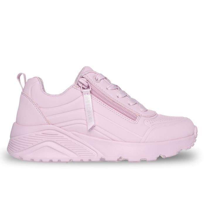 Skechers Chaussures Skechers Uno Lite - Easy Zip pour Fille Rose - Système de fermeture Zip - Marque SKECHERS