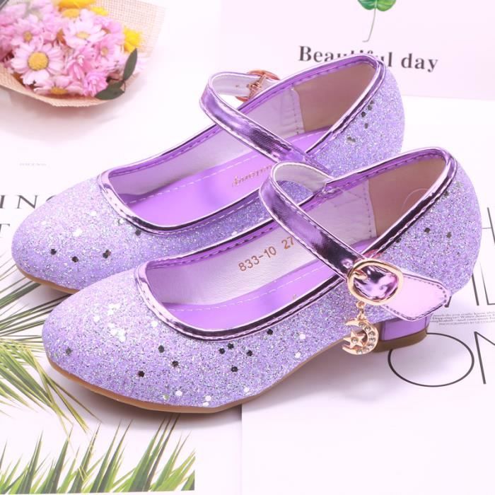 Violet GenialES Sandale Ballerines pour Enfant Petite Fille Déguisement Princesse Chaussures Fabricant : 31 29 EU 