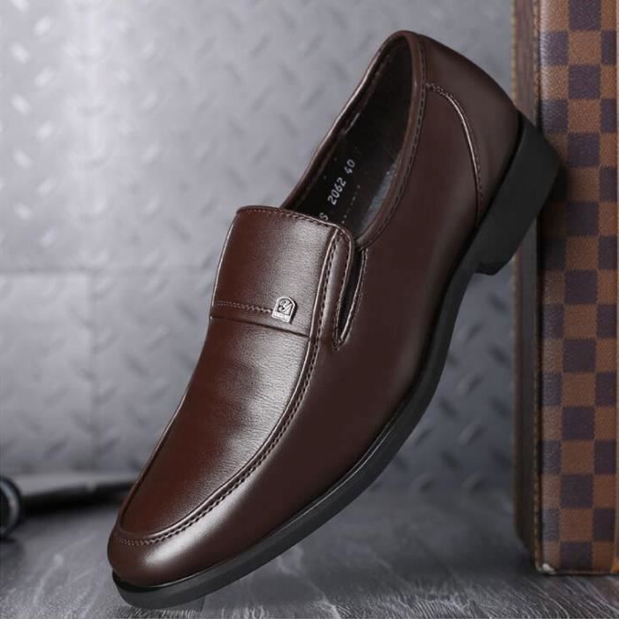 Mocassin Homme Cuir d contract Marron Semelles en caoutchouc