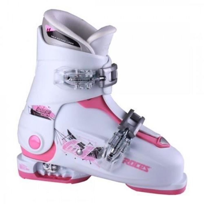 Chaussures de ski - Roces - Idea Up - Blanc/Rose - Réglables - Confortables - Taille 30-35 Chaussures de ski - Roces - Idea Up - Blanc/Rose - Réglables - Confortables - Taille 30-35