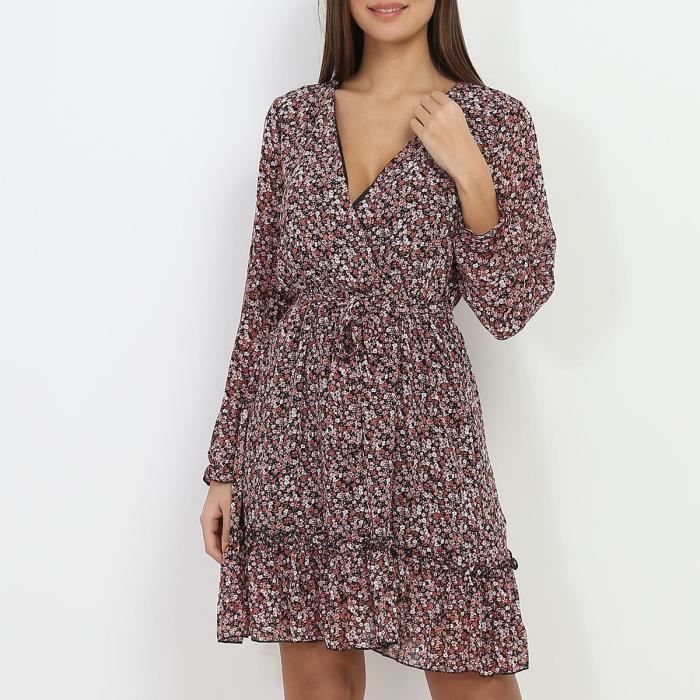 Robe patineuse à imprimés - rose main image 1