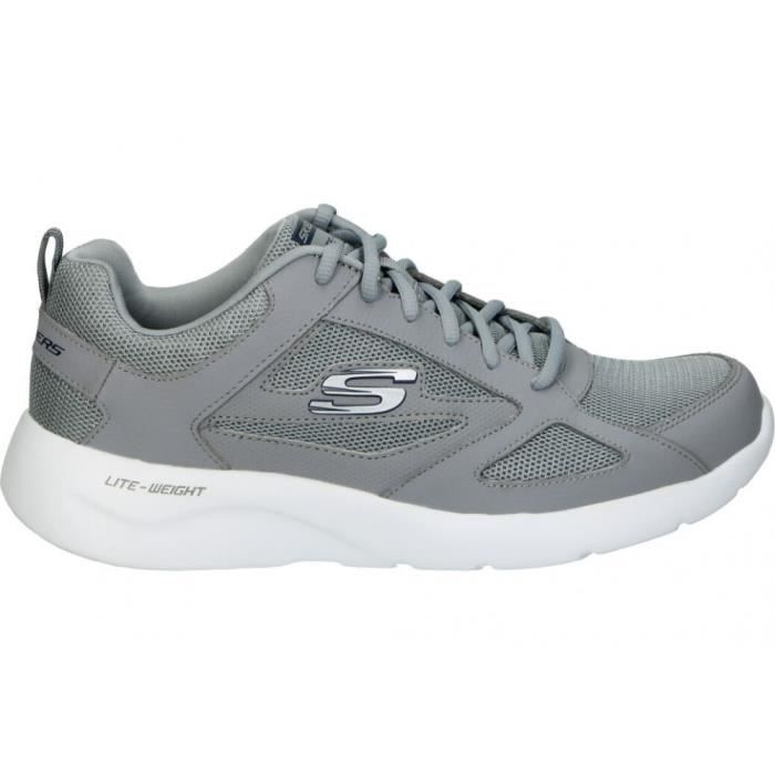 chaussures de course à pied pour homme - skechers 58363-gry - gris - taille 45