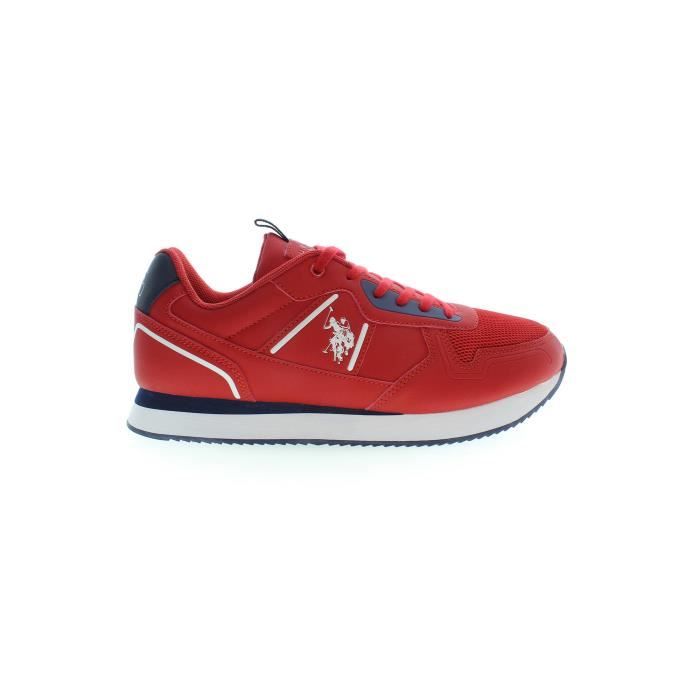U.S. POLO ASSN. Basket Sneakers Sport Running Homme Rouge Textile SF14049