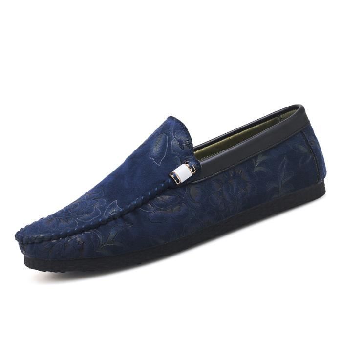 UUBARIS Mocassins Homme Cuir Et Maille Respirante - Chaussures Conduite Et Élégantes Smoking, Confort Toute La Journée