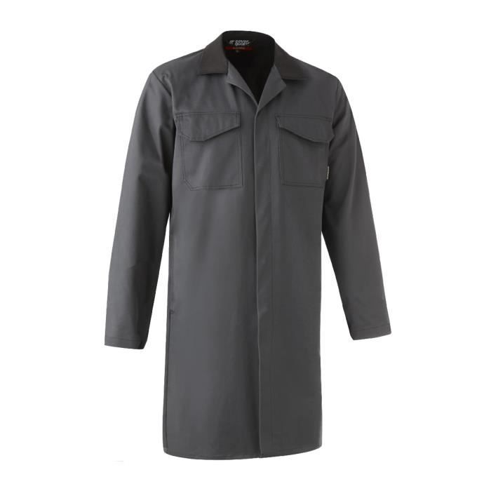 irazu blouse de travail gris - coton-polyester l - 46-48