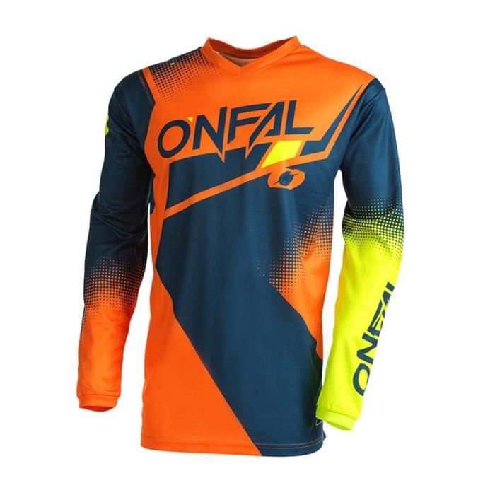 Maillot Manches Longues RACESTARS – VTT, Motocross, Enduro – Noir, Respirant, Vintage